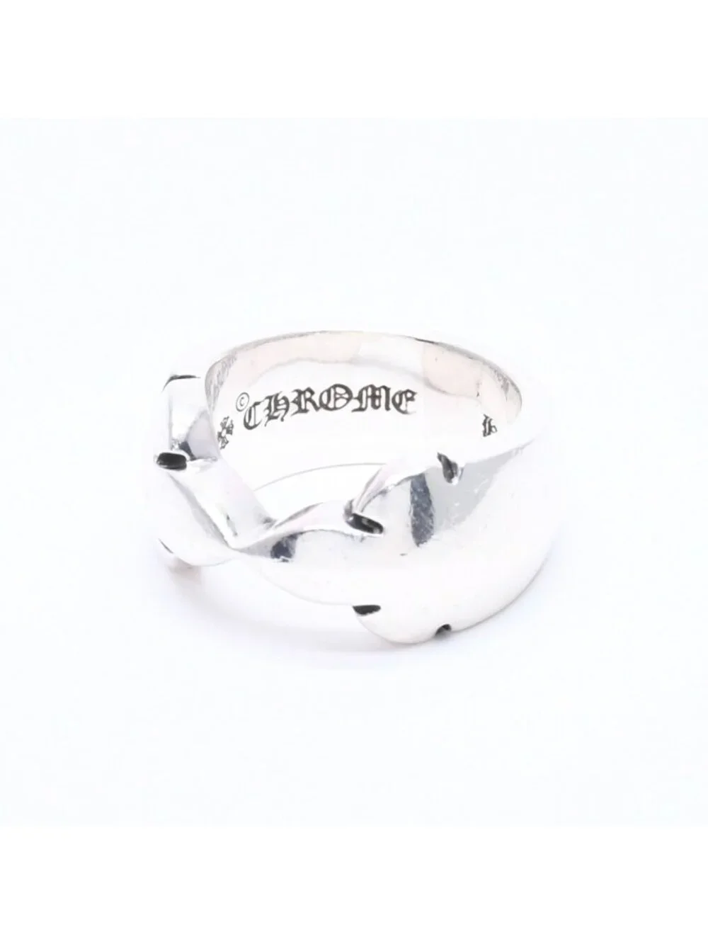Chrome Hearts Double Fleur Knee Flaanie Ring 925 Sterling Silver